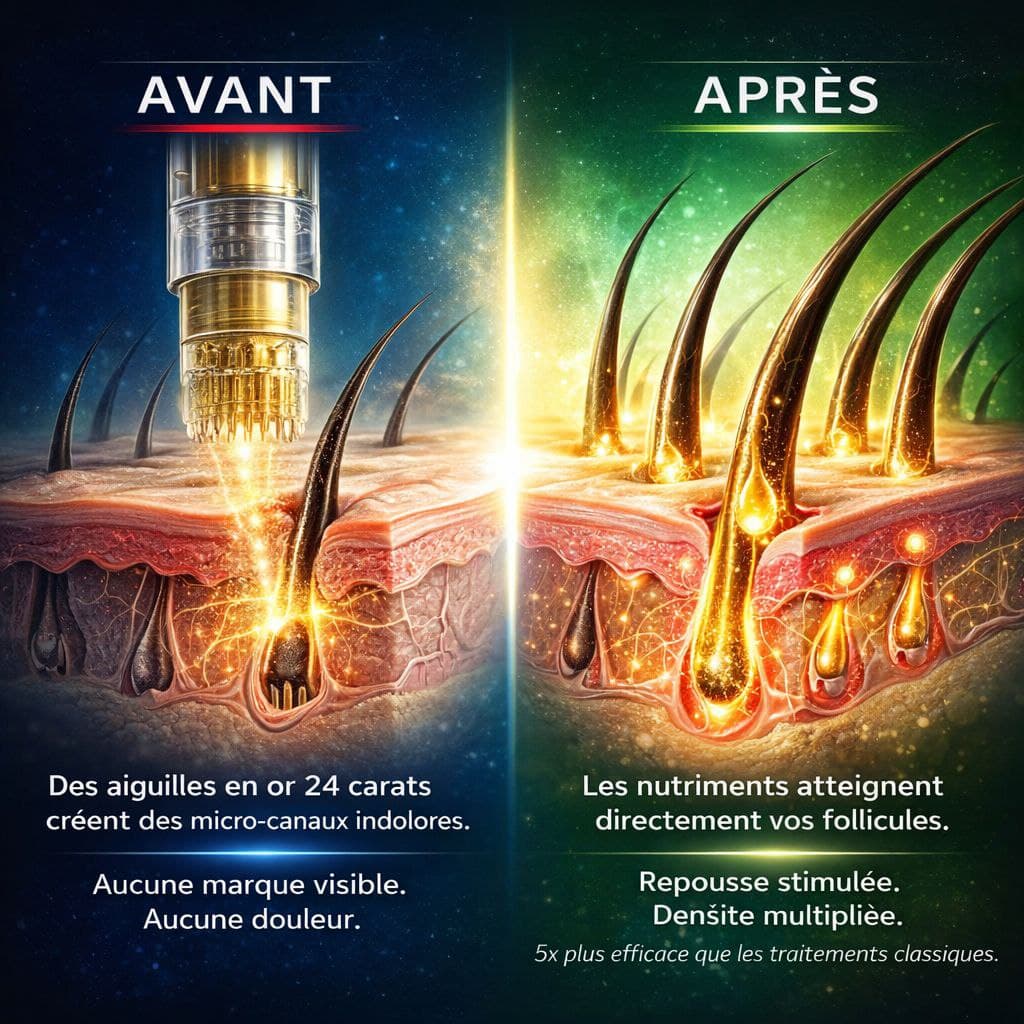 Vos cheveux retrouvés en quelques semaines seulement.