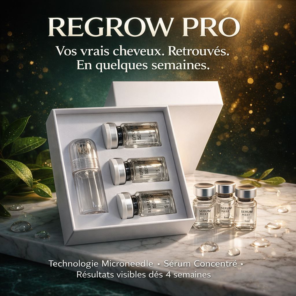REPOUSSE PRO. Vos cheveux retrouvés en quelques semaines seulement.