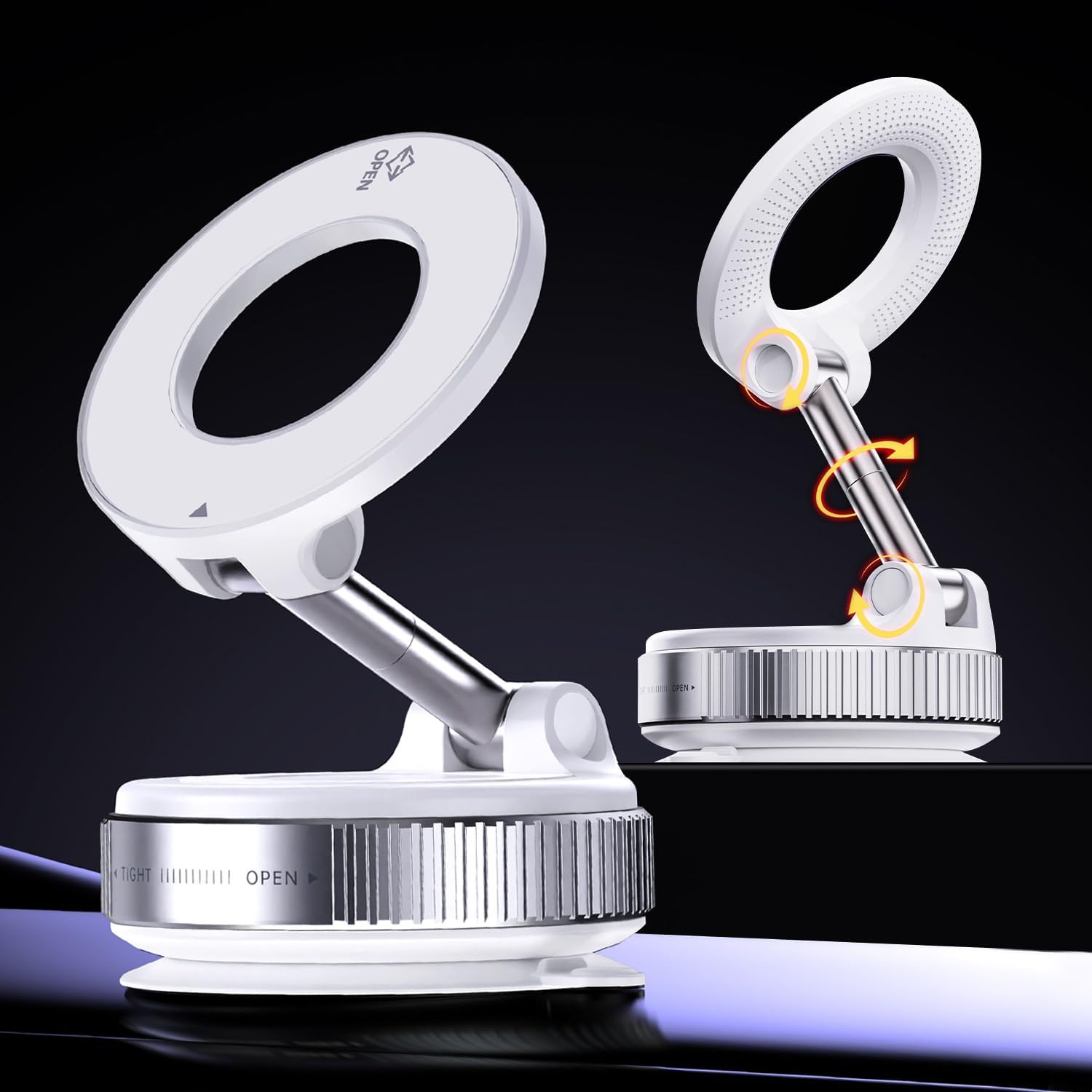 Support de téléphone 360° multitâche pour voiture, bureau et domicile.