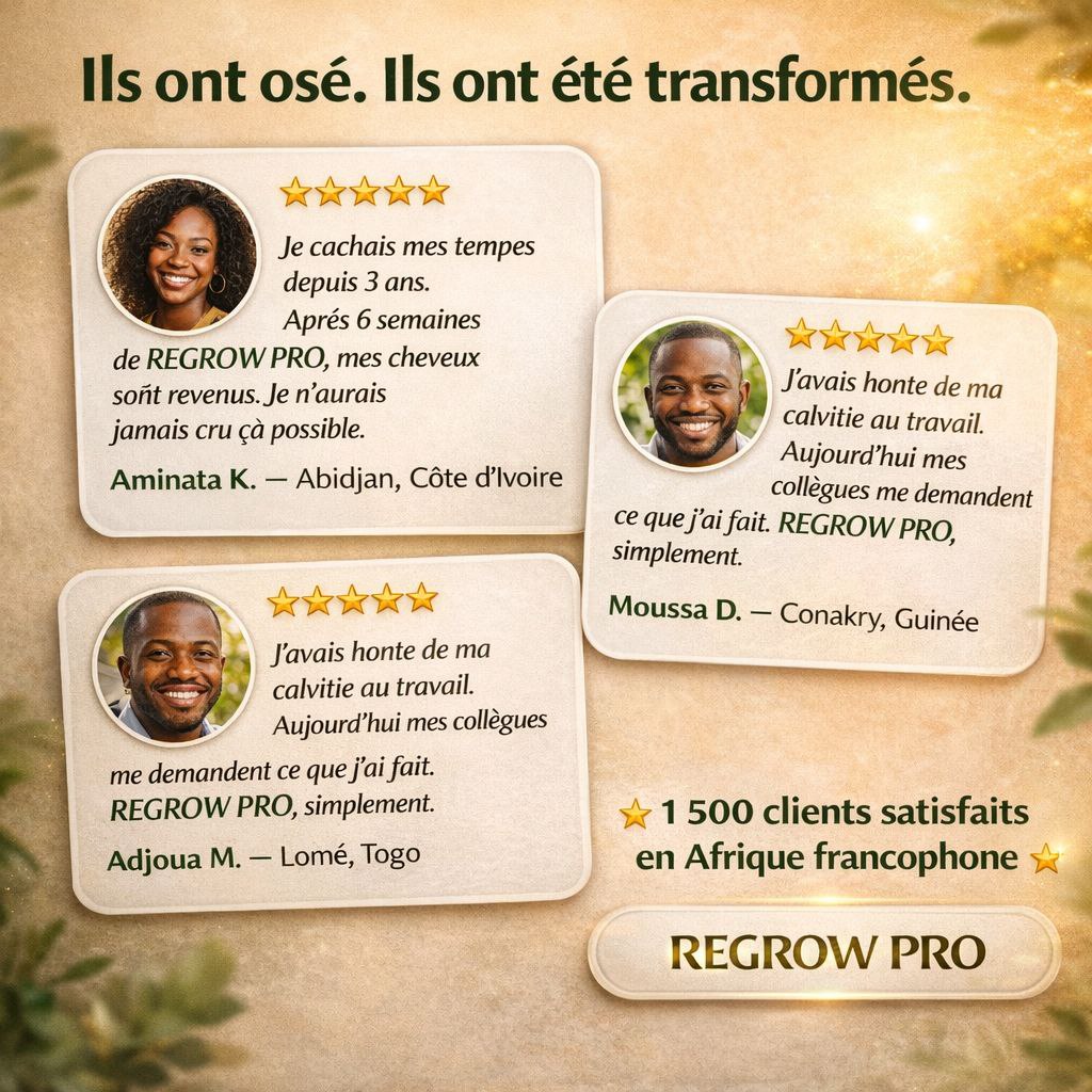 REPOUSSE PRO. Vos cheveux retrouvés en quelques semaines seulement.