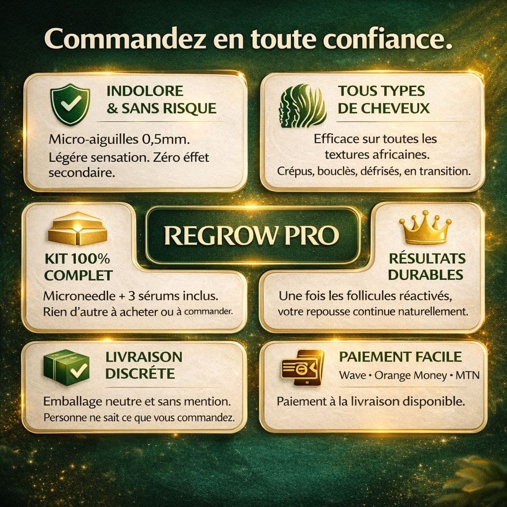 Vos cheveux retrouvés en quelques semaines seulement.