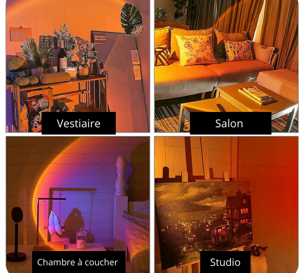 Sunset Lamp avec Télécommande & 16 Couleurs.