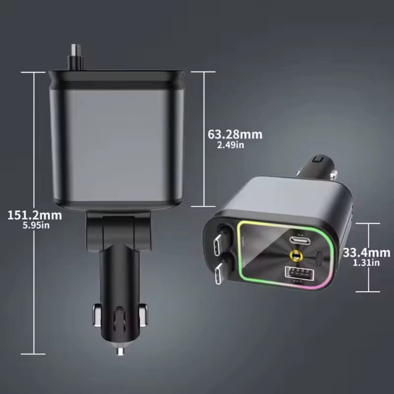 Super chargeur allume cigare 4en1