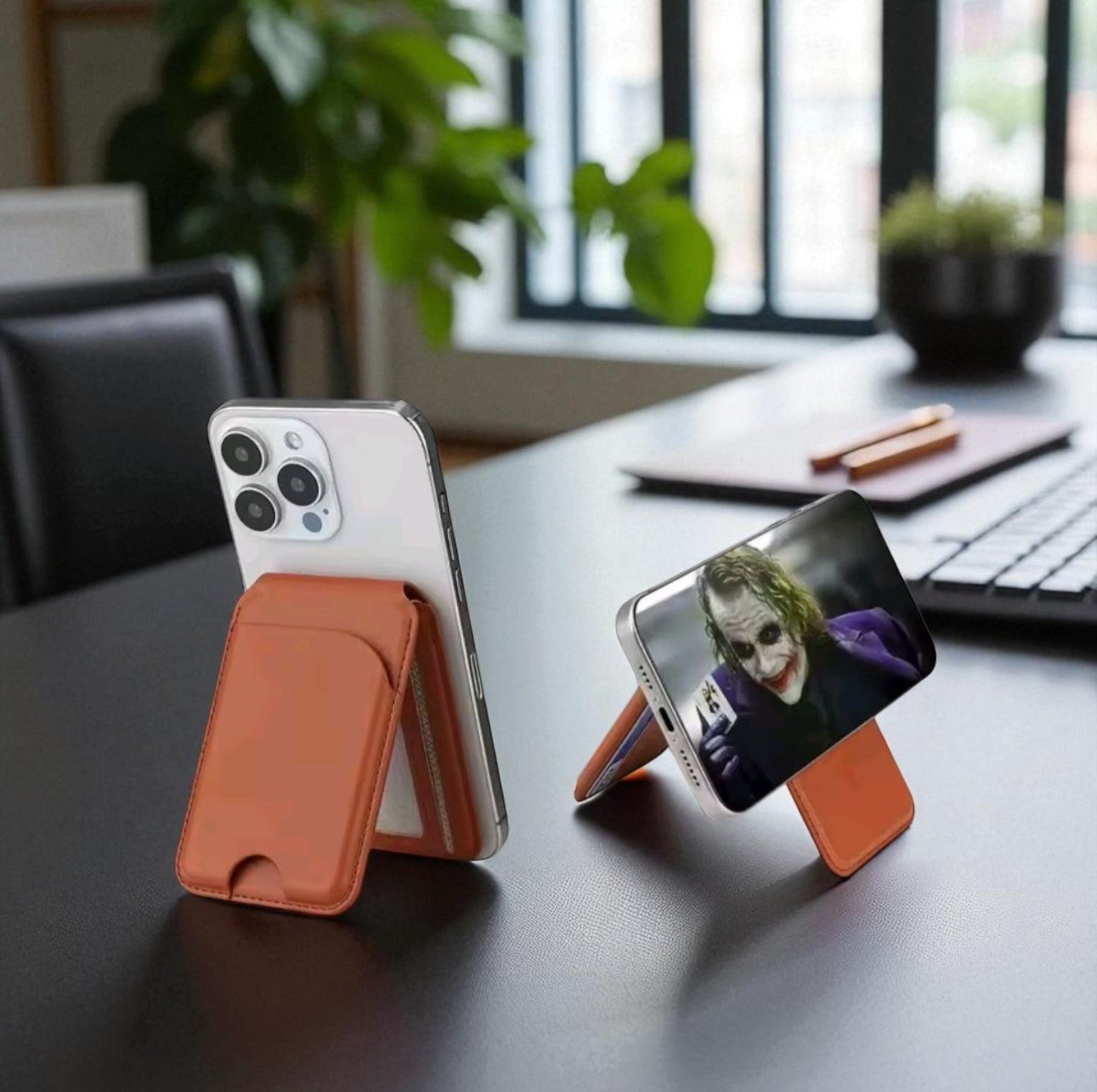 Porte-carte pliable magnétique 3-en-1