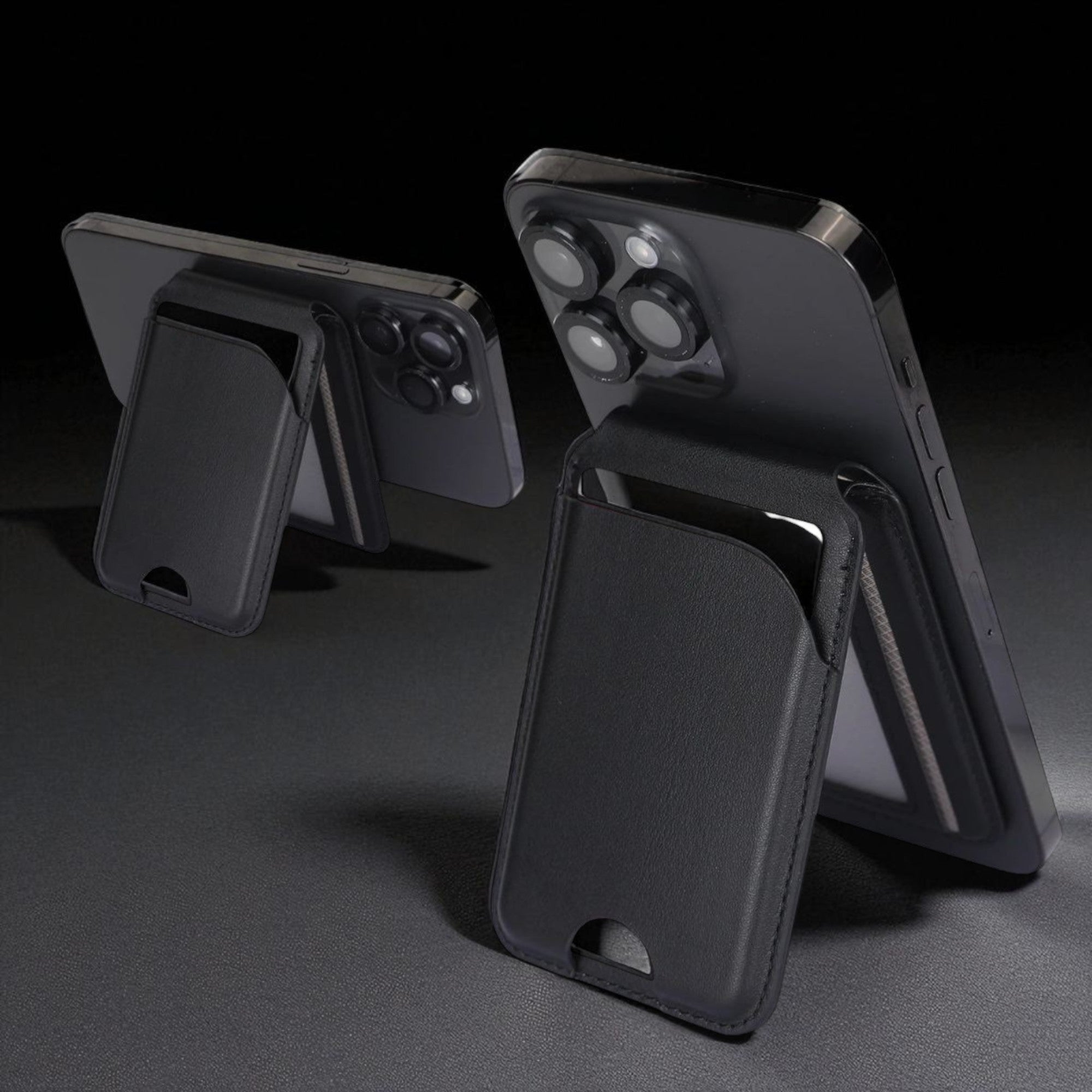 Porte-carte pliable magnétique 3-en-1